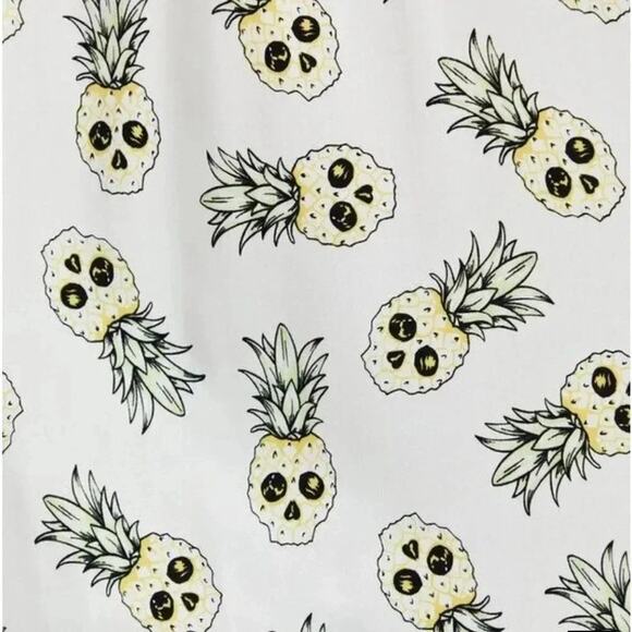 Torrid button-down blouse skull pineapples tropical whimsigoth plus size - Picture 7 of 14